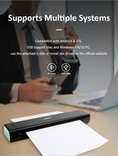 Load image into Gallery viewer, A4 Thermal Portable Printer