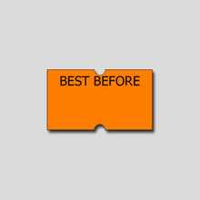 Load image into Gallery viewer, 'Best Before' Freezer Grade 21X12mm Fluoro Orange Labels - Get Labels