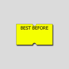 Load image into Gallery viewer, 'Best Before' Freezer Grade 21X12mm Fluoro Yellow Labels - Get Labels