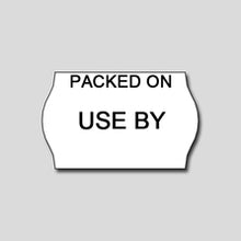 Load image into Gallery viewer, 'Packed On/Use By' Freezer Grade 26x16mm Labels - Get Labels