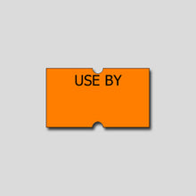 Load image into Gallery viewer, 'Use By' Freezer Grade 21x12mm Fluoro Orange Labels - Get Labels