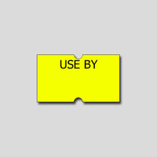 Load image into Gallery viewer, 'Use By' Freezer Grade 21x12mm Fluoro Yellow Labels - Get Labels