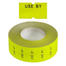 Load image into Gallery viewer, 'Use By' Freezer Grade 21x12mm Fluoro Yellow Labels - Get Labels