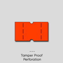 Load image into Gallery viewer, Permanent Tamper Proof 21x12mm Fluoro Red Labels - Get Labels