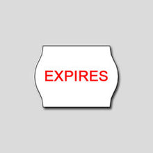 Load image into Gallery viewer, 'Expires' Permanent 22 X 16mm Labels - Get Labels