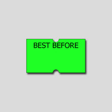Load image into Gallery viewer, &#39;Best Before&#39; Freezer Grade 21X12mm Fluoro Green Labels - Get Labels
