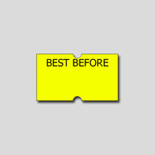 Load image into Gallery viewer, &#39;Best Before&#39; Freezer Grade 21X12mm Fluoro Yellow Labels - Get Labels
