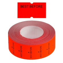 Load image into Gallery viewer, &#39;Best Before&#39; Freezer Grade 21X12mm Fluoro Red Labels - Get Labels
