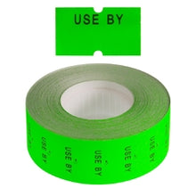 Load image into Gallery viewer, &#39;Use BY&#39; Freezer Grade 21x12mm Fluoro Green Labels - Get Labels

