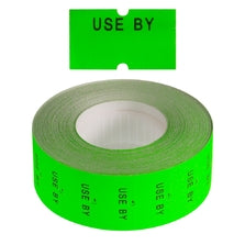 'Use BY' Freezer Grade 21x12mm Fluoro Green Labels - Get Labels