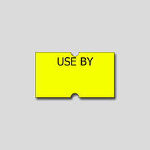 Load image into Gallery viewer, &#39;Use By&#39; Freezer Grade 21x12mm Fluoro Yellow Labels - Get Labels
