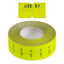 Load image into Gallery viewer, &#39;Use By&#39; Freezer Grade 21x12mm Fluoro Yellow Labels - Get Labels
