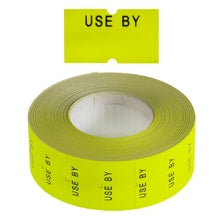 'Use By' Freezer Grade 21x12mm Fluoro Yellow Labels - Get Labels